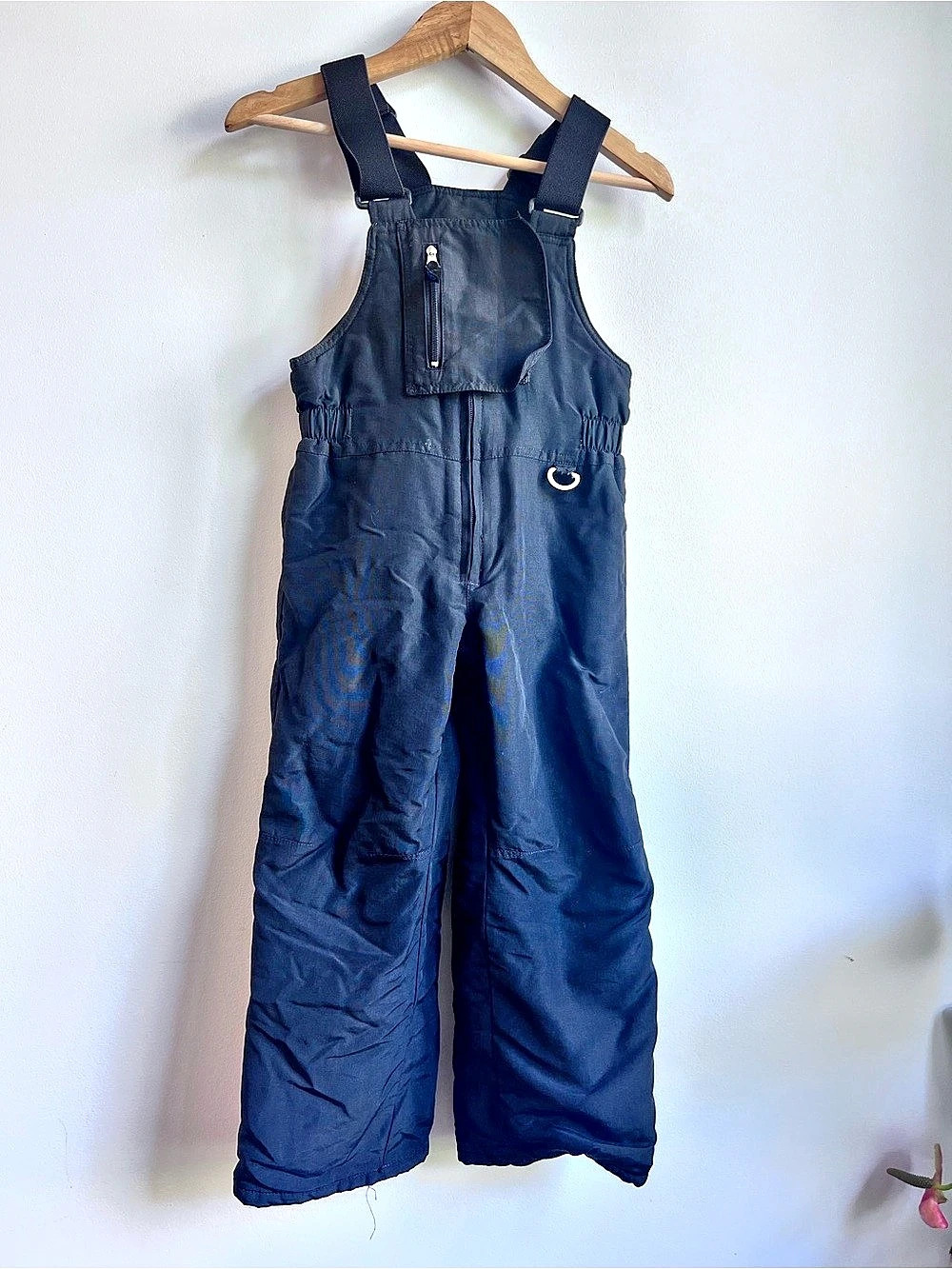 Slalom Kids Winter Snow Insulated Ski Snowboard Bib Overalls Large (kids) Black